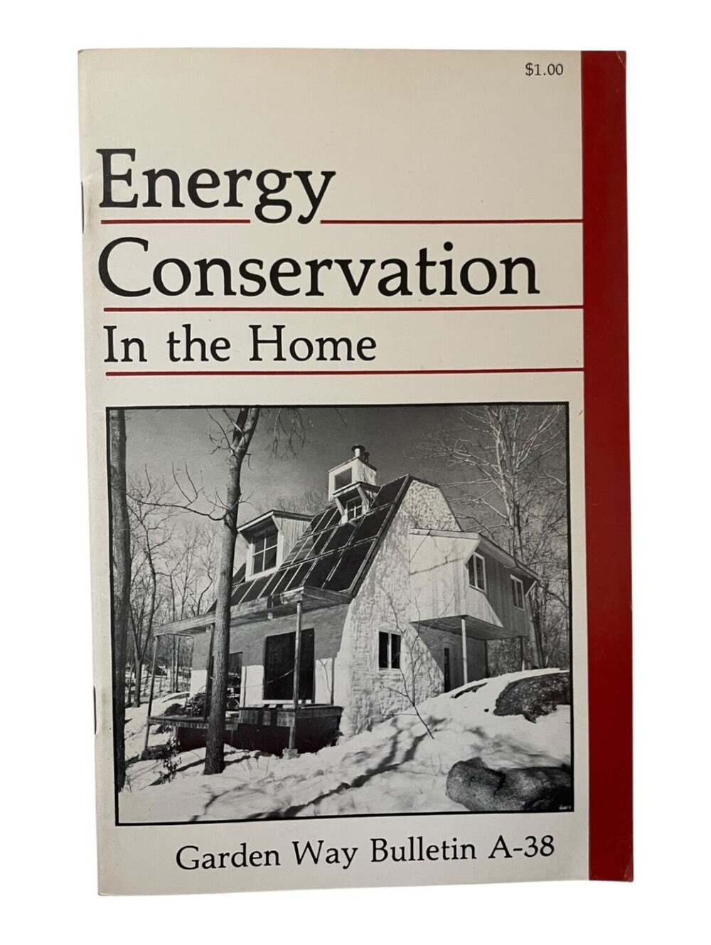 Vintage 1980 Energy Conservation In The Home Garden Way Bulletin A-38 Paperback